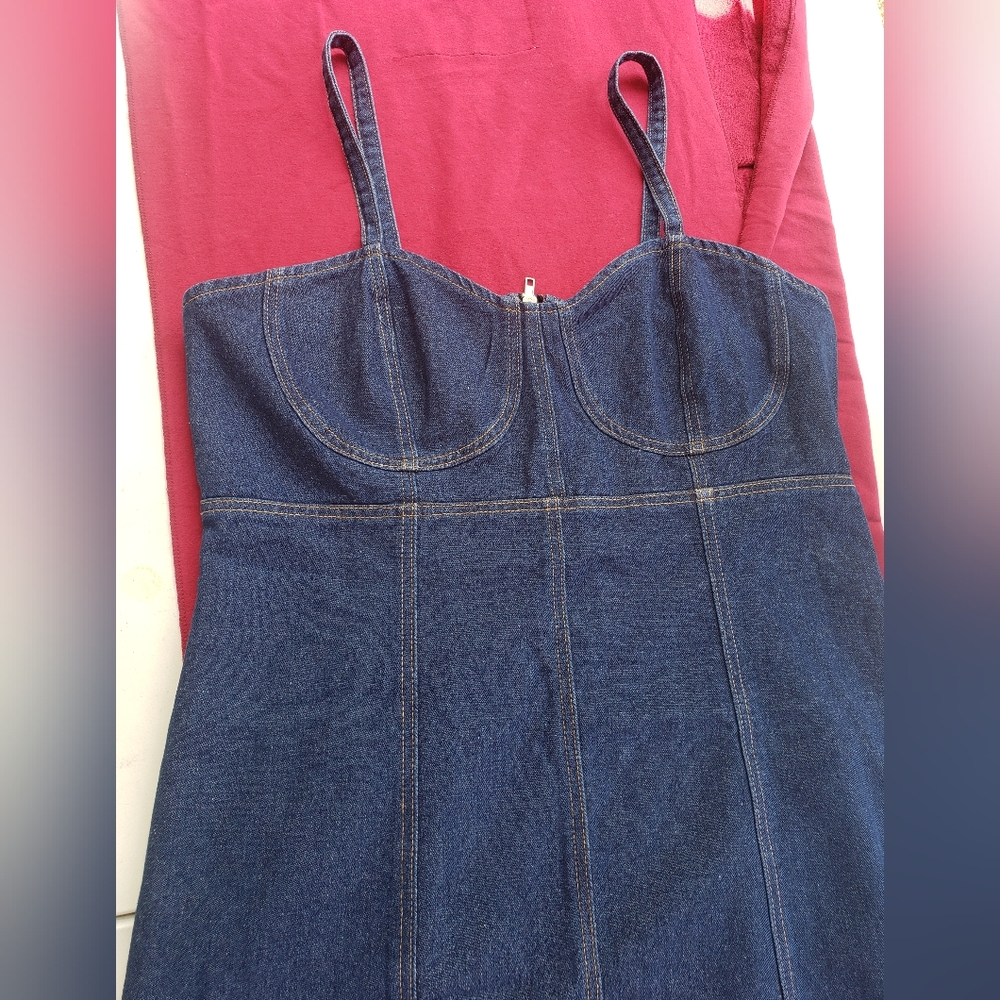 SHEIN Curve Blue Denim Dress - Picture 2 of 6